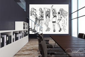 Prints & canvas of 5 fashion action figures sketches by BiBiDoan